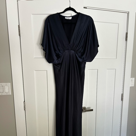 Petal and Pup Kimono Dress, Navy Blue, XL - Picture 1 of 4